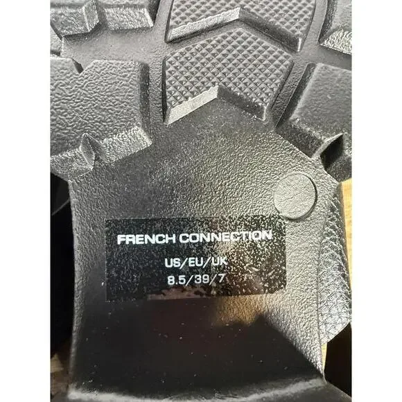 French Connection Black Chunky Platform Sandals Women’s US Size 8.5 NWB - Picture 7 of 12